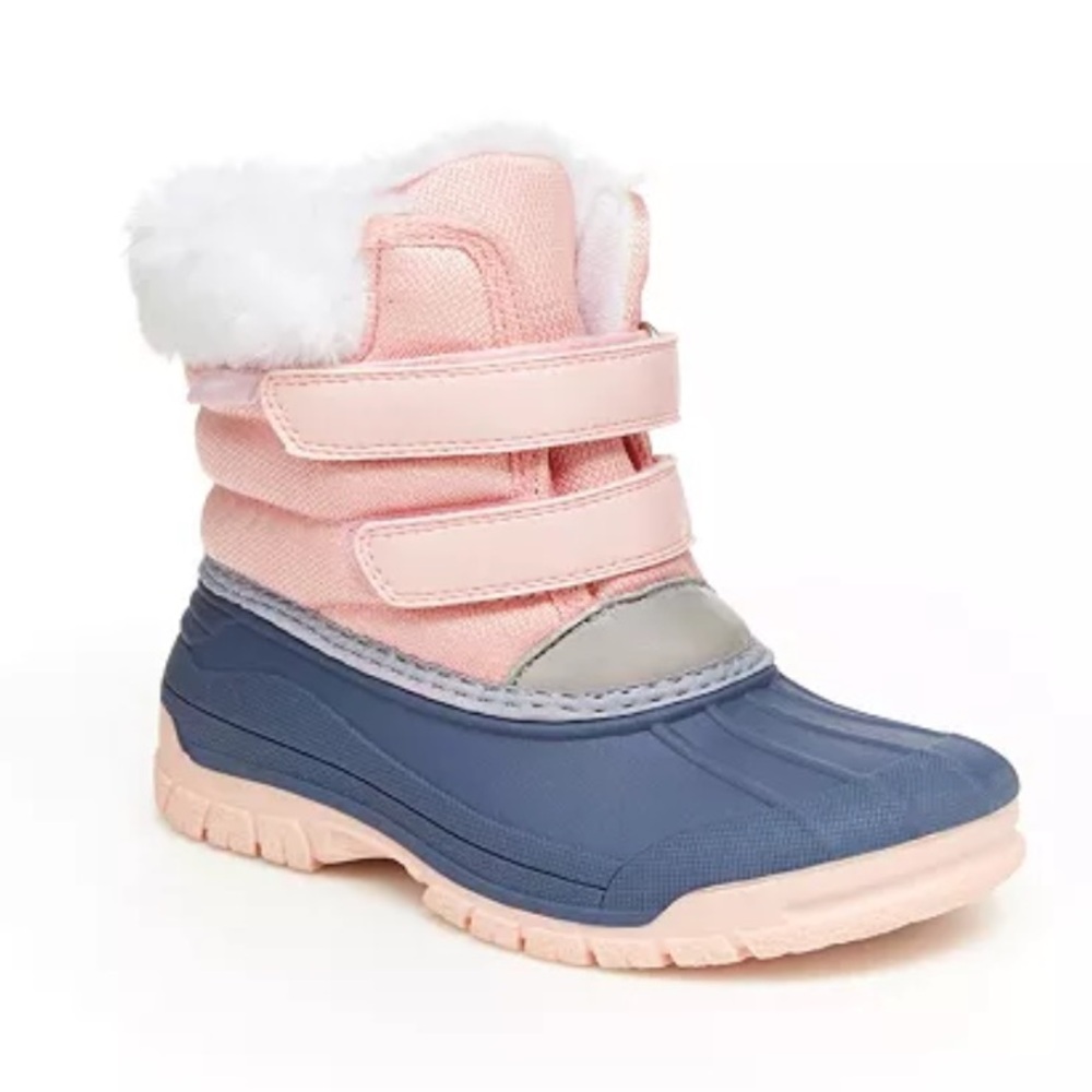 OshKosh B'gosh Winter Boots Sz 5 fur lined Velcro straps waterproof - Picture 11 of 11